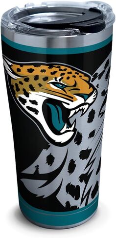 كوب Tervis ذو الجدران الثلاثية NFL Jacksonville Jaguars المعزول يحافظ على المشروبات باردة وساخنة، 30oz - ستانلس ستيل، راش in Saudi Arabia
