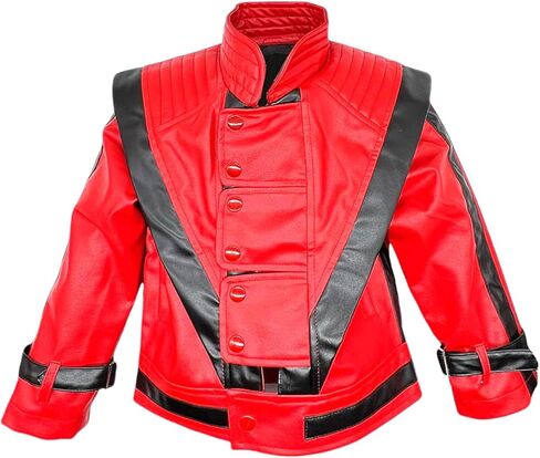 سترة جلدية حمراء لأداء الهالوين للأطفال الأولاد مقاس أطفال - عرض المواهب المدرسية للزومبي in Kuwait