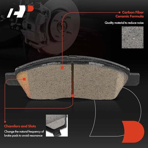 A-Premium 4 x Front Ceramic Disc Brake Pads + 4 x Rear Drum Brake Shoes Compatible with Nissan Versa 2012-2019, Versa Note 2014-2019, Micra 2015-2019 in Saudi Arabia