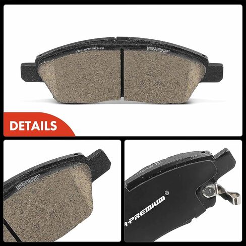 A-Premium 4 x Front Ceramic Disc Brake Pads + 4 x Rear Drum Brake Shoes Compatible with Nissan Versa 2012-2019, Versa Note 2014-2019, Micra 2015-2019 in Saudi Arabia
