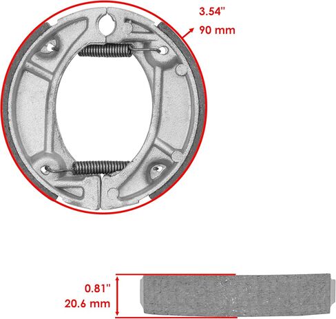 Caltric Front And Rear Brake Shoes Compatible with Honda CH80 Elite 80 1985-2000 in Saudi Arabia