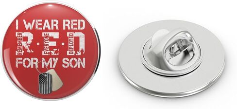 RED Friday For My Son Remember Everyone Deployed Metal Lapel Hat Pin Tie Tack Pinback 0.75" in Saudi Arabia