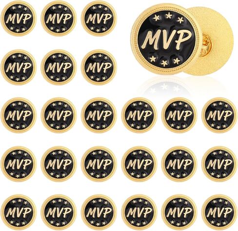 25 قطعة من دبابيس Mvp دبابيس المينا السائبة مع مشبك فراشة، جائزة Mvp لبطولة الماعز تقدير طية صدر السترة للكرة اللينة وكرة القدم البيسبول وكرة السلة وفريق كرة السلة والهدايا الرياضية وجائزة الفريق الرياضي in Saudi Arabia
