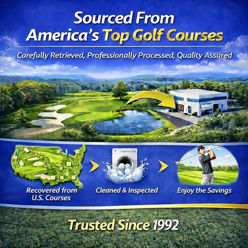LostGolfBalls - 48 كرة جولف فائقة النعومة في حالة قريبة من النعناع، ​​جودة AAAA، كرات جولف مستعملة معاد تدويرها، أفضل كرات جولف قيمة، بيضاء in Saudi Arabia