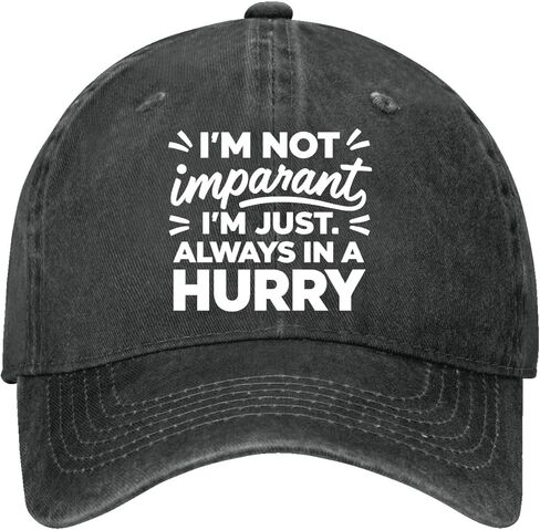 Not-Impatient Just Always in Hurry Hat for Womens Cool Washed Distressed in Saudi Arabia