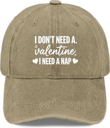 I Don’t Need A Valentine I Need A Nap. Hats for Mens Stylish Washed Distressed in Saudi Arabia