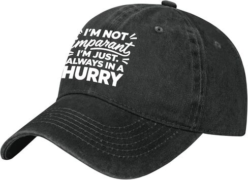 Not-Impatient Just Always in Hurry Hat for Womens Cool Washed Distressed in Saudi Arabia