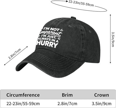 Not-Impatient Just Always in Hurry Hat for Womens Cool Washed Distressed in Saudi Arabia