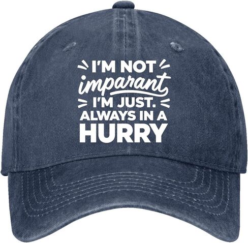 Not-Impatient Just Always in Hurry Hat for Womens Cool Washed Distressed in Saudi Arabia