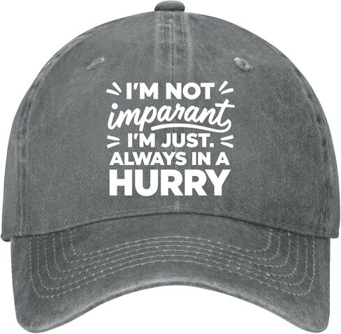Not-Impatient Just Always in Hurry Hat for Womens Cool Washed Distressed in Saudi Arabia