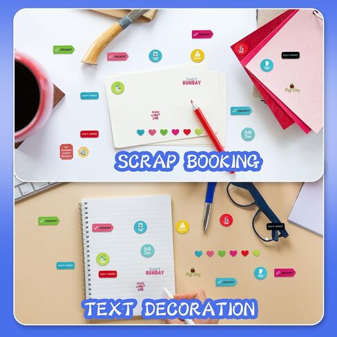 16 Sheet 3280 Planner Stickers, Colorful Calendar Stickers to Remind to Do Daily Tasks, Journaling, Decorate Your Planner Accessories in Saudi Arabia