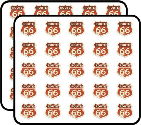 Route 66 Sticker for Scrapbooking Waterproof Vinyl Stickers for Water Bottle, Laptop & Phone Case 50 Pack in Saudi Arabia