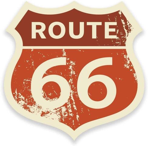 Route 66 Sticker for Scrapbooking Waterproof Vinyl Stickers for Water Bottle, Laptop & Phone Case 50 Pack in Saudi Arabia