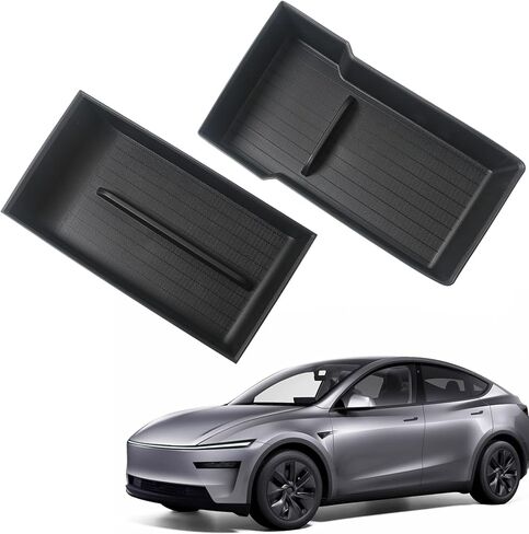 4 قطع من صواني تنظيم وحدة التحكم المركزية لملحقات Tesla Model Y Juniper الجديدة 2025 2026 ووحدة التحكم المركزية وصندوق مسند الذراع لتخزين صواني التخزين السفلية in Saudi Arabia