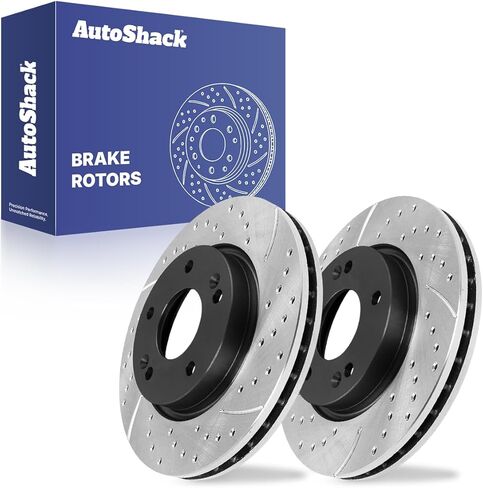 AutoShack 10.83" (275 mm) Front Vented Brake Rotors Coated Replacement for 2007-2010 Hyundai Elantra 2-PC Set ArmorStop in Saudi Arabia