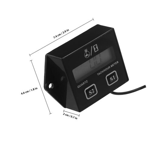 Digital Tachometer and Hour Meter for ATV Lawn Mower Small Engines, Electronic Speedometer with Digital Display, Motorcycle Engine Timer Gauge in Saudi Arabia