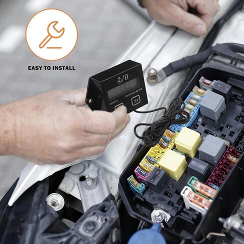 Digital Tachometer and Hour Meter for ATV Lawn Mower Small Engines, Electronic Speedometer with Digital Display, Motorcycle Engine Timer Gauge in Saudi Arabia