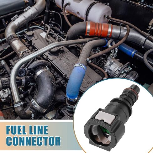 X AUTOHAUX 2 قطعة سيارة 3/8 خط الوقود موصل سريع خط الوقود خرطوم النايلون الأنابيب الإفراج السريع مستقيم أنثى توصيل موصل ل 3/8 إلى 5/16 ID أنابيب النايلون in Saudi Arabia