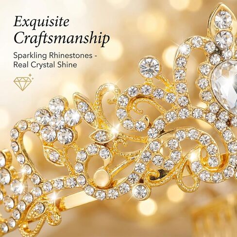 6 قطع من تاج الملك للحفلات الراقصة، تاج الملك والملكة وتاج للنساء والرجال، إكسسوارات شعر كريستالية، تاج الأميرات الكريستالي، عصابة رأس تاج لحفلات الزفاف وحفلات الزفاف وحفلات أعياد الميلاد in Kuwait