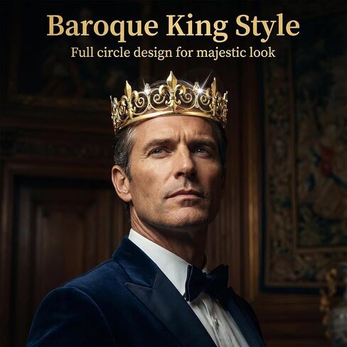 6 قطع من تاج الملك للحفلات الراقصة، تاج الملك والملكة وتاج للنساء والرجال، إكسسوارات شعر كريستالية، تاج الأميرات الكريستالي، عصابة رأس تاج لحفلات الزفاف وحفلات الزفاف وحفلات أعياد الميلاد in Kuwait