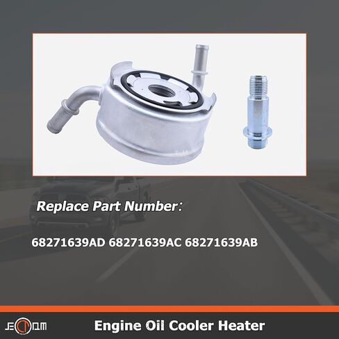 68271639AD Engine Oil Cooler Heater Compatible with Ram 1500 2017-2024 8 Cyl 5.7L for Jeep Wagoneer 2022 8 Cyl 5.7 L Replace for 68271639AC 68271639AB in Saudi Arabia