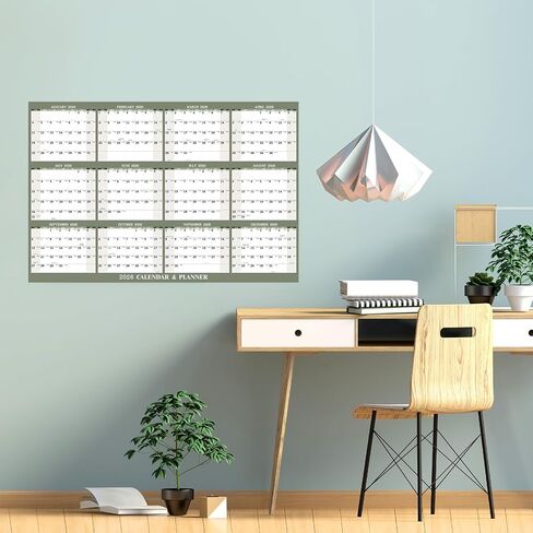 2026 Yearly Wall Calendar - 2026 Dry Erase Calendar for Wall, 34.6" x 22.9", Jan. 2026 - Dec. 2026, 2026 Wall Calendar for both Vertical/Horizontal use, Reversible in Saudi Arabia