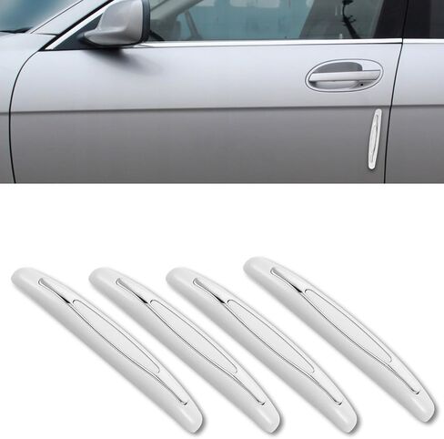 4PCS Car Door Edge Guards, Anti-Scratch Car Door Protector Trim Strip with Self Adhesive, Universal Door Guards for Cars Trucks SUVs, Exterior Car Accessories (Black) in Kuwait