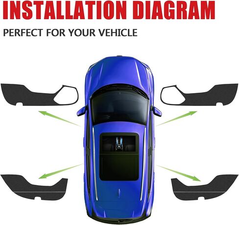 ملصقات TOMALL 4 قطع لأبواب السيارة مضادة للركل متوافقة مع Honda 10th Gen Accord 2018+ واقي الباب المضاد للخدش من ألياف الكربون وملصقات فيلم التعديل الداخلي (ألياف الكربون) in Saudi Arabia