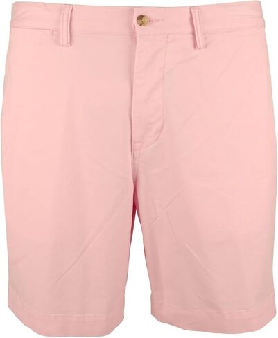 Men's Classic Fit Stretch 9" Flat Front Chino Shorts Pink 33 in Saudi Arabia