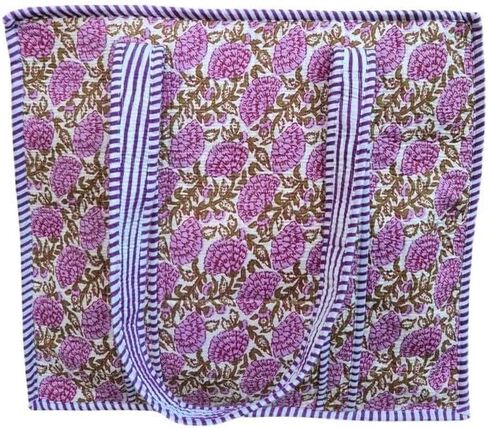 حقيبة كبيرة مبطنة من القطن للنساء - حقيبة يد واسعة مقاس 45.72 سم × 40.64 سم بسحاب، مثالية للتسوق أثناء السفر على الشاطئ in Kuwait