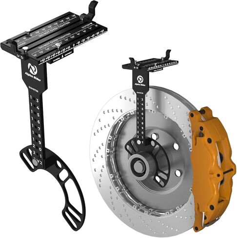 Alpha Rider Upgraded Universal Wheel Fitment Tool for 4 and 5 Lug Wheel Bolt Pattern - Wheel Offset Measuring Gauge Hub Tool Supports 13 to 22 Inch Wheel Diameters (Aluminum Alloy) in Saudi Arabia