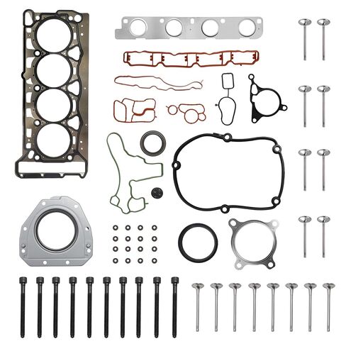 Intake Exhaust Valves Head Gasket Set w/Bolts, for VW Beetle CC Eos GTI Je-TTA Passat Ti-guan 2008-2015, 2.0L, for Audi A3 A4 A5 A6 Allroad Q3 Q5 TT 2008-2016,OE# HSVW17L in Saudi Arabia