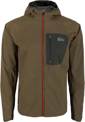 Drake Waterfowl Men's Ultra-Lite Backwaters Waterproof Stretch Breathable Jacket with Coated Zippers & Ergonomic Thumbholes in Saudi Arabia