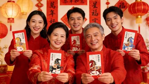 مظاريف حمراء للعام الصيني الجديد للحصان 2026،红包، مظاريف أموال محظوظة للعام القمري الجديد، هونغباو شديدة التحمل مع 6 أنماط ألوان 24 قطعة كبيرة in Kuwait