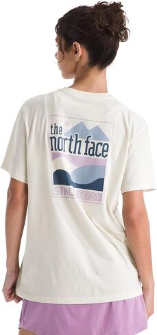 The North Face Women's Exploring Since '66 Relaxed Short Sleeve Tee - Casual Graphic T-Shirt, Regular Fit, Cotton Fabric in Saudi Arabia