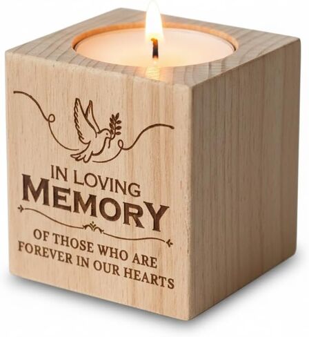 10 قطع من حامل الشموع التذكاري الخشبي - كهدية للذاكرة المحببة، هدية تعاطف لفقد أحد أفراد أسرته، هدية للذكرى والفجيعة، ديكور للاحتفال بالحياة (قلب) in Kuwait