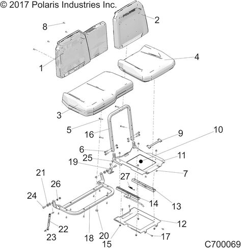 بولاريس 2689033 ASM-SEAT BACK 60 TTM/ORG ST in Saudi Arabia