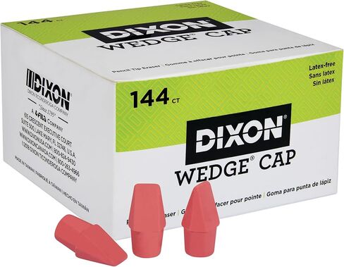 Dixon Pencil Top Cap Erasers, Pink, 144-Count (34500) in Saudi Arabia