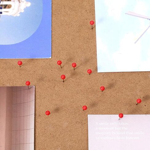 300 Pcs Red Push Pins, Decorative Map Push Pins for Cork Board, Round Head Red Thumb Tacks with Storage Box, Pushpins Tacks for Bulletin Board, Photo Wall, DIY Crafts, Office Supplies in Saudi Arabia