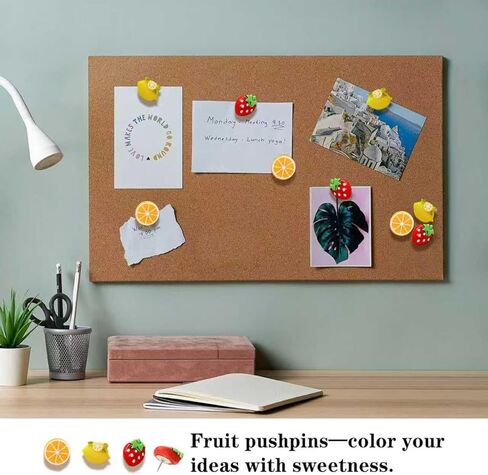 الفاكهة تحت عنوان الإبداعي، 30 دبابيس دفع لطيف للبرتقال والليمون والفراولة دبابيس دفع الزخرفية للوحات الإعلانات جدران الصور لوحات الفلين وأجهزة الكمبيوتر المحمولة in Kuwait