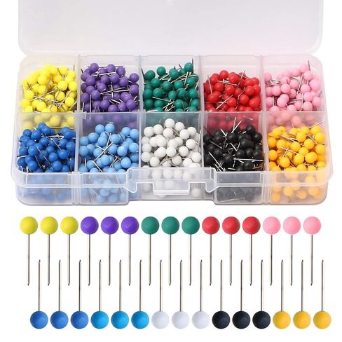 1000 PCS Push Pins, Plastic Thumb Tacks Flat Push Pins for Cork Board Wall Hanging Bulletin Board in Saudi Arabia