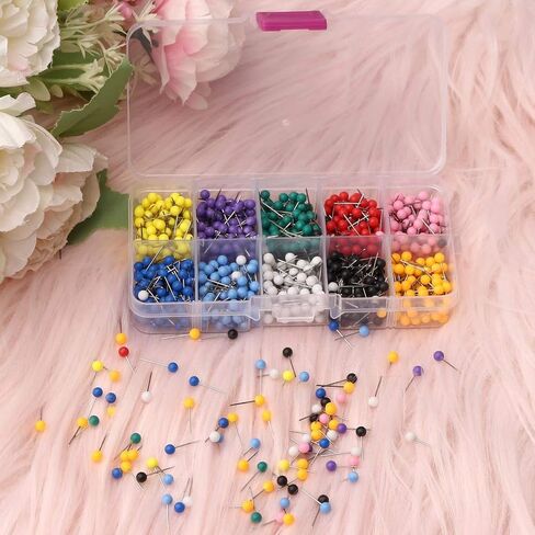 1000 PCS Push Pins, Plastic Thumb Tacks Flat Push Pins for Cork Board Wall Hanging Bulletin Board in Saudi Arabia