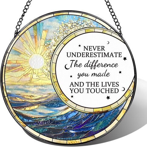 هدايا شكرًا لك، زينة من الزجاج الملون، تعليق النوافذ، الذهاب بعيدًا/الوداع، التقدير، هدايا التقاعد للنساء والرجال وزملاء العمل والرئيس والصديق | ديكورات حفلات التقاعد - النمط G in Kuwait