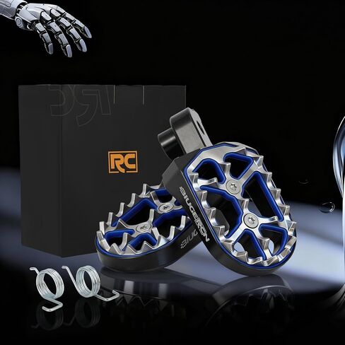 أوتاد قدم الدراجة الترابية، دواسات مسند قدم من الفولاذ المقاوم للصدأ والألومنيوم لـ XR80R 70R 100R CRF50F 70F 80F 100F WR200 250 BW80 DT50 PW50 PW80 XT250 350 RT100 YZ80 YZ250 TTR50E 90 110 TW200 TT225 in Kuwait