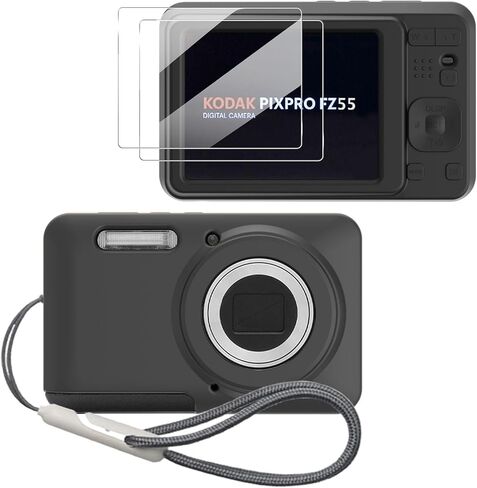حافظة KODAK PIXPRO FZ55، حافظة سيليكون ناعمة لـ KODAK PIXPRO FZ55 - حافظة واقية خفيفة الوزن مضادة للخدش - أسود in Saudi Arabia