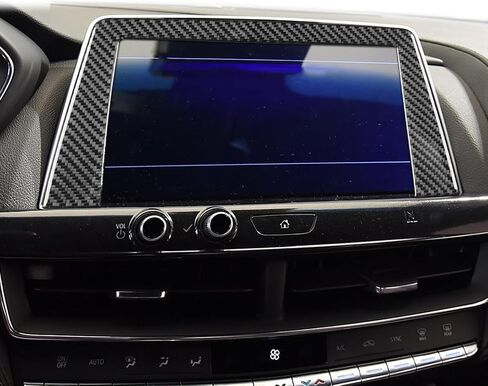 Real 3K Black Carbon Fiber Car Central Console Navigation Screen Control Button Panel Strip Trim ​Sticker Auto Interior Accessories Compatible with Cadillac CT5/CT5-V/CT5-V Blackwing 2019-2024 in Kuwait
