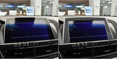 Real 3K Black Carbon Fiber Car Central Console Navigation Screen Control Button Panel Strip Trim ​Sticker Auto Interior Accessories Compatible with Cadillac CT5/CT5-V/CT5-V Blackwing 2019-2024 in Kuwait