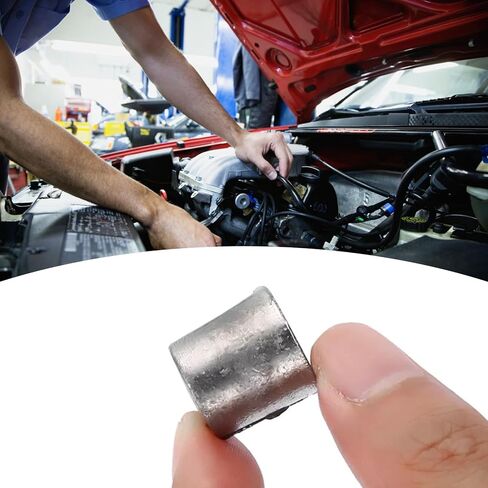 2 Pair Car Battery Terminal Shim, Lead Alloy Battery Terminal Adapter for Positive & Negative Post Shim Lead, Universal Battery Terminal Connectors Anode Cathode Sleeves, Car Accessories in Kuwait