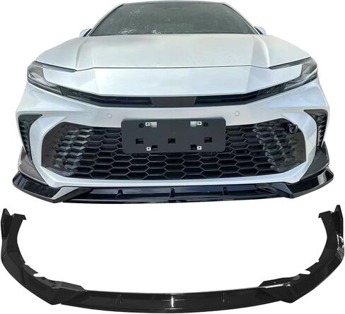 IKON MOTORSPORTS Front Bumper Lip, Compatible with 2025-2026 Toyota Camry SE XSE Nightshade, IKON V2 Style Gloss Black ABS Plastic Air Dam Chin Spoiler Protector Splitter 3PCS in Saudi Arabia