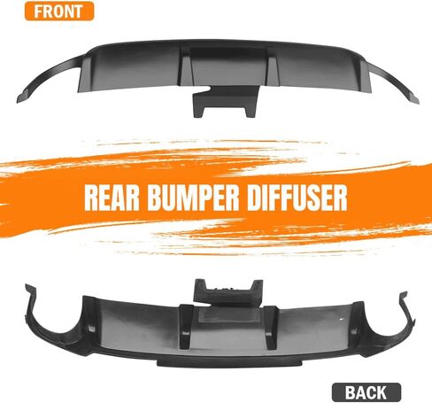 Rear Bumper Diffuser Lip, Compatible with 2013-2014 Ford Mustang California Special CS Boss302, PP Unpainted Black Rear Lower Lip Valance Splitter in Saudi Arabia
